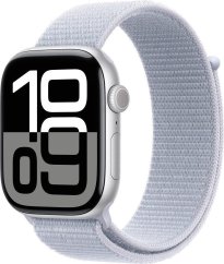 Apple Watch 10 GPS + Cellular 46mm Silver Alu Sport Loop Modrý  (MWY23QF/A)