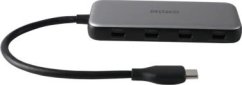 Deltaco DELTACO USB-C Hub 4 Ports 5 Gbit/s 100W PD silber