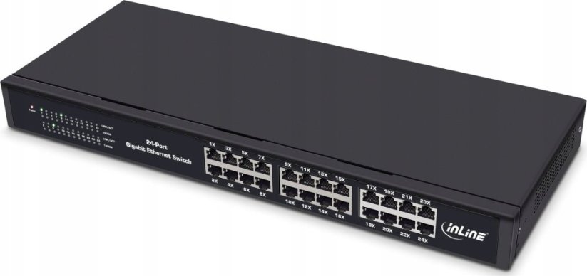 InLine InLine® Gigabit Network Switch 24-Port, 1Gb/s, 19" 1U, metal, fanless