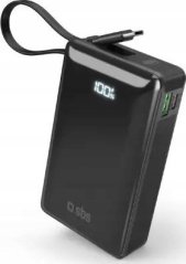 SBS Mobile SBS Powerbank 20,000mAh 20W PD LCD USB-C cable black