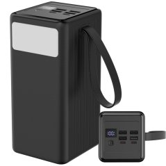 Platinet PLATINET POWER BANK 60000 mAh 65W PD FLASHLIGHT USB-C 1M CABLE [46260]