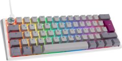 Ducky One 3 Mist Grey Mini Gaming Tastatur, RGB LED - MX-Silent-Red