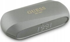 Guess Guess słuchawki Bluetooth GUTWSC2MCDSE TWS + stacja dokująca taupe Elongated Metalic Printed Logo