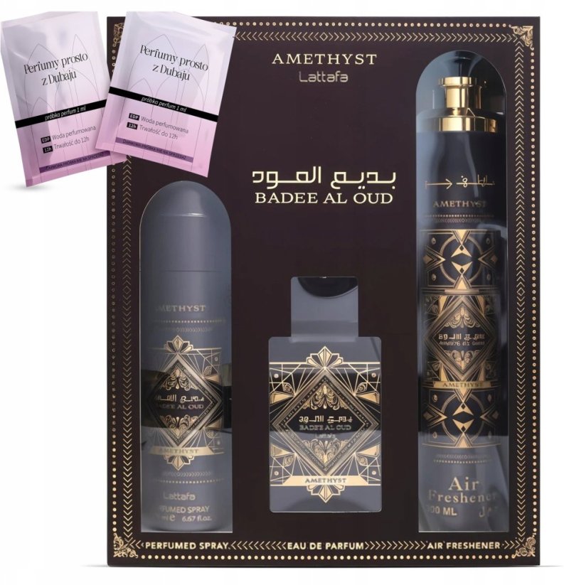rokovtafa Bade'e Al Oud Amethyst Eau de Parfum 100ml + Deodorant Spray 200ml + Air Freshener 300ml
