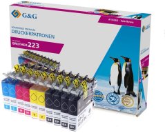 G&G Patrone Brother LC-223 XL Sada 10 4xBK, po 2x C,M,Y
