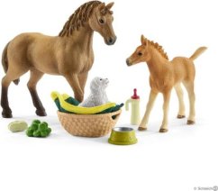 Schleich Sada pielęgnacyjny Quarter koń + źrebię (SLH 42432)