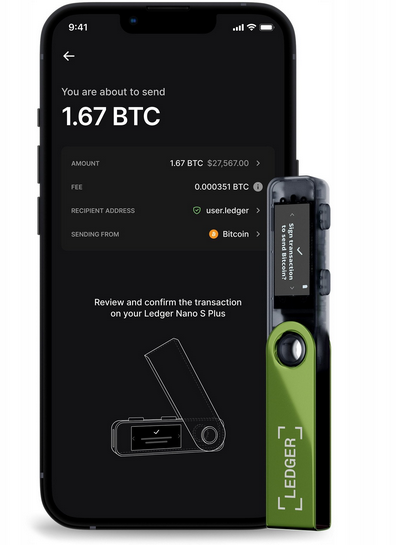 Ledger Nano S Plus Oxidate Green Crypto Hardware Wallet