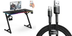 SENSE7 Volt RGB 120 czarne + kabel usb