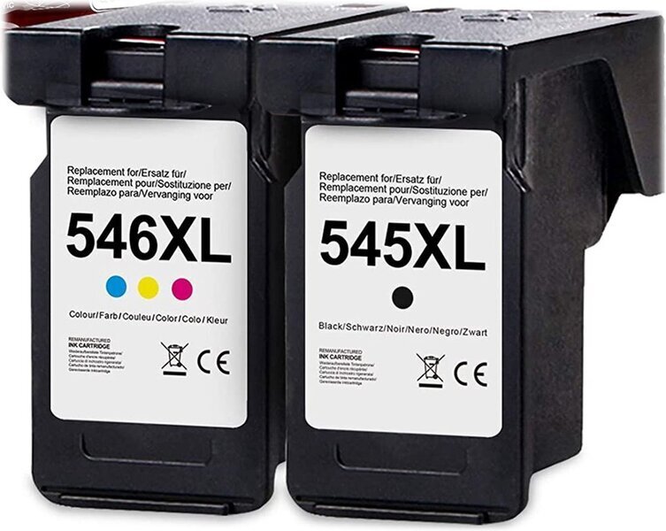 G&G XL-atramenty Sada 2 sztuki kompatybilny z Canon 546XL/545XL