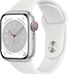 Apple Watch 8 GPS + Cellular 41mm Silver Alu Sport Biely  (MP4A3FD/A)