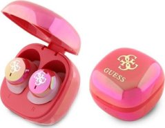 Guess Guess Bluetooth headphones GUTWSJ144ESF TWS + docking station fuchsia/fuschia Iridescent 4G Printed Logo