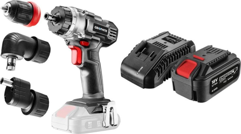 Graphite Wiertarko-wkrętarka Graphite 58G022-AD 18 V + akumulator 4 Ah z ładowarką 58GE132