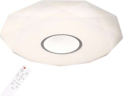 Polux Plafon LAMPA na strop DIAMOND 313508 Polux natynkowa OPRAWA geometryczna LED 36W 3000K - 6500K łazienkowa Biela