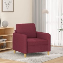 vidaXL vidaXL Fotel, winna czerwień, 60 cm, obity tkaniną