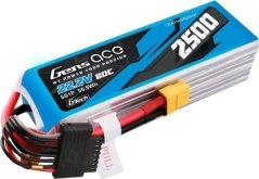Gens Ace akumulátor G-Tech 2500mAh 22.2V 80C 6S1P Lipo z konektorem XT60 plug