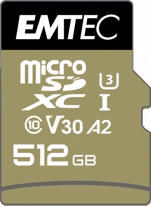 Emtec Speedin Pro MicroSDXC 512 GB Class 10 UHS-I/U3 A2 V30 (ECMSDM512GXC10SP)