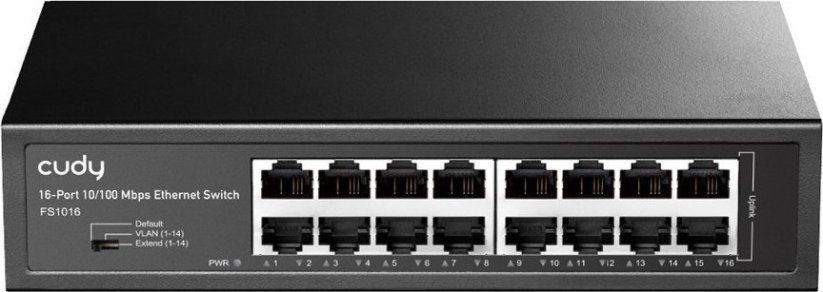 Cudy FS1016 network switch Fast Ethernet (10/100) Black