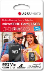 AgfaPhoto SDHC MicroSDHC 16 GB Class 10 UHS-I/U1 A1 V10 (SB6030)