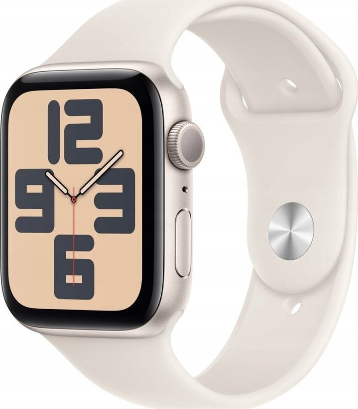 Apple Watch SE GPS 44mm Starlight Alu Sport M/L Béžový  (MXEV3QF/A)