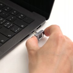 Adam Elements Pendrive iKlips S Nano Touch - pendrive USB-C with fingerprint reader 256GB SSD Sivý