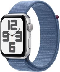 Apple Watch SE 2023 GPS 44mm Silver Alu Sport Loop Modrý  (MREF3)