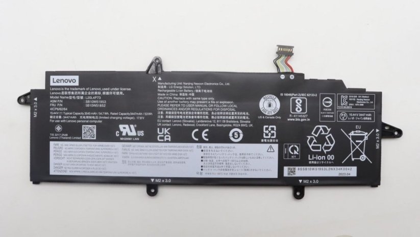 Lenovo 4-cell internal lithium-ion battery, 54.7Wh capacity