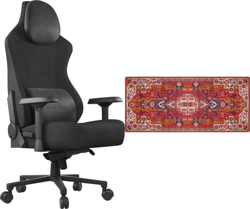 Secret Gear Gaming Chair FX1 Black + Podkładka Secret Gear Carpet Diem XD-2