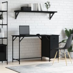 vidaXL vidaXL Biurko komputerowe, čierne, 131x48x75 cm