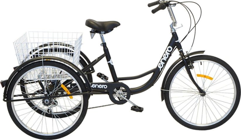Enero Bicykel 3-kolesový 24" rehabilitačný 6-rýchlostný Čierny