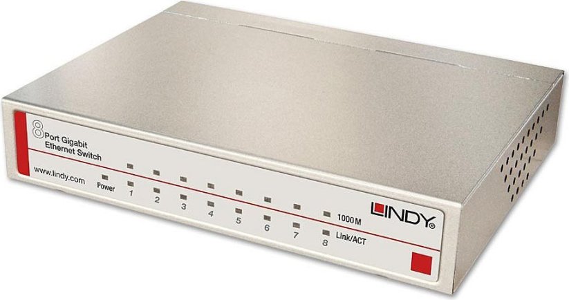 Lindy 8 portowy Desktop Switch (25045)