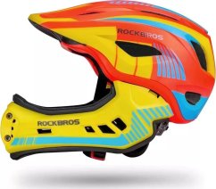 RockBros prilba bicyklová Rockbros TT-32SOYB-S detský z odpinaną szczęką Rozmer S - żółto-Oranžový