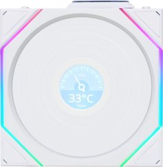 Lian Li Lian Li UNI FAN TL Wireless LCD Lüfter, ARGB, PWM - Reverse Blade, 120 mm, weiß