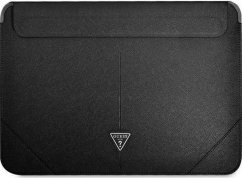 Guess Guess Sleeve GUCS14PSATLK 13/14" Čierny /black Saffiano Triangle Logo