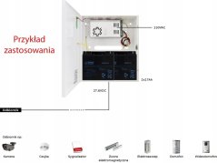 Pulsar HPSB-24V7A-C Zasilacz buforowy impulsowy 27,6V/7A/2x17Ah