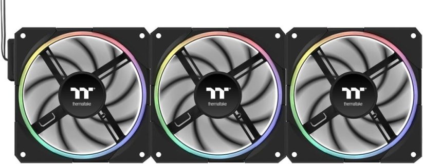 Thermaltake TS120 EX RGB Čierny 3-pack + hub (CL-F206-PL12SW-A)