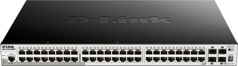 D-Link D-Link DGS-1510-52XMP 52-Port Gigabit Stackable PoE Smart Managed Switch including 4 10G SFP+, 370W PoE budget