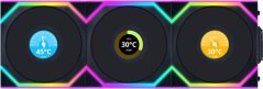 Lian Li UNI FAN SL Wireless LCD 120 3-pack Čierny (12SLLCD1W3B)