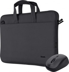 Trust TRUST Sada brašna na notebook 16" Notebook Bag + Bezdrátová Myš, černá