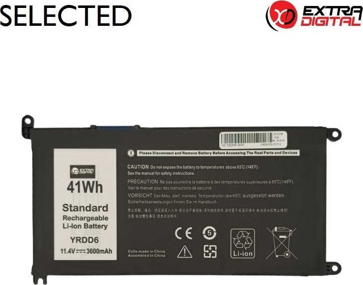 Extra Digital Nešiojamo kompiuterio baterija DELL YRDD6, 3600mAh, Extra Digital Selected