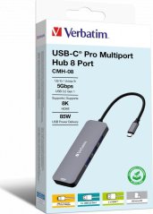 Verbatim 32151 1x SD 1x USB-C PD 1x microSD 2x HDMI + 3x USB-A 3.2 Gen1 (32151)