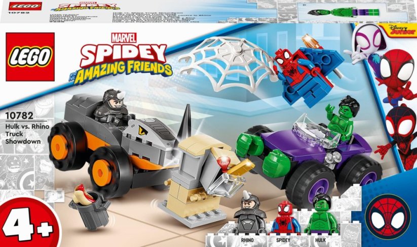 LEGO Marvel Spider-Man Hulk kontra Rhino — starcie Odrážadloów 4ks (10782)