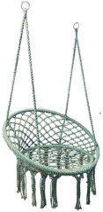 Saska Garden HAMAK AŻUROWY FOTEL WISZĄCY BOCIANIE GNIAZDO 80x60CM TURKUSOWO Hnedý