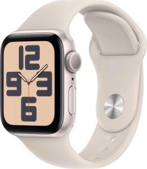 Apple Watch SE GPS + Cellular, 40mm Koperta z aluminium w farbaze księżycowej powiaty z paskiem sportowym w farbaze księżycowej powiaty - S/M