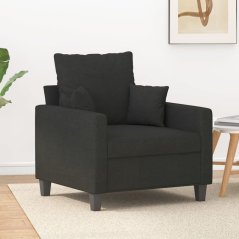vidaXL Fotel, Čierny, 60 cm, obity tkaniną