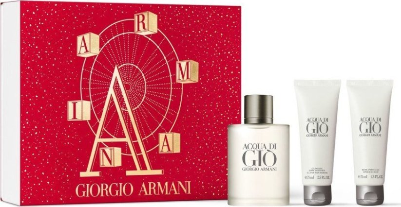 Giorgio Armani Giorgio Armani Acqua di Gio Pour Homme Sada voda toaletná spray 100ml + żel pod prysznic 75ml + balzám po holení 75ml MEN