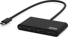 Port Designs Port Designs 900147 huby i koncentratory USB Type-C 5000 Mbit/s Čierny