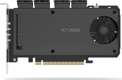 Icydock ICY DOCK Mobile Rack Adapter Card 4-Bay M.2 NVMe SSD zu PCIe 4.0 x 16