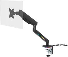 SilverStone Deltaco Single RGB Monitorhalterung ,,Pro'' 17″-32″ schwarz