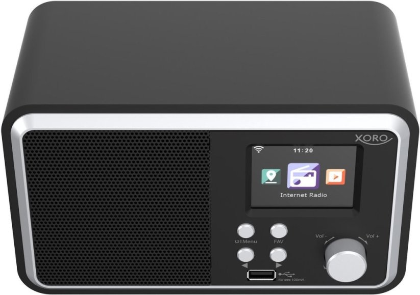 Xoro DAB 300 IR, Internet Radio, DAB+,BT,USB,UPnP, Čierny