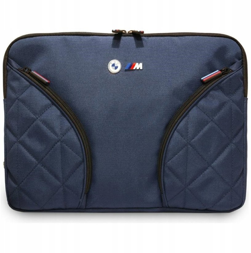 BMW Taška Nylon Pockets&Metal Logo Sleeve 14" Modrý